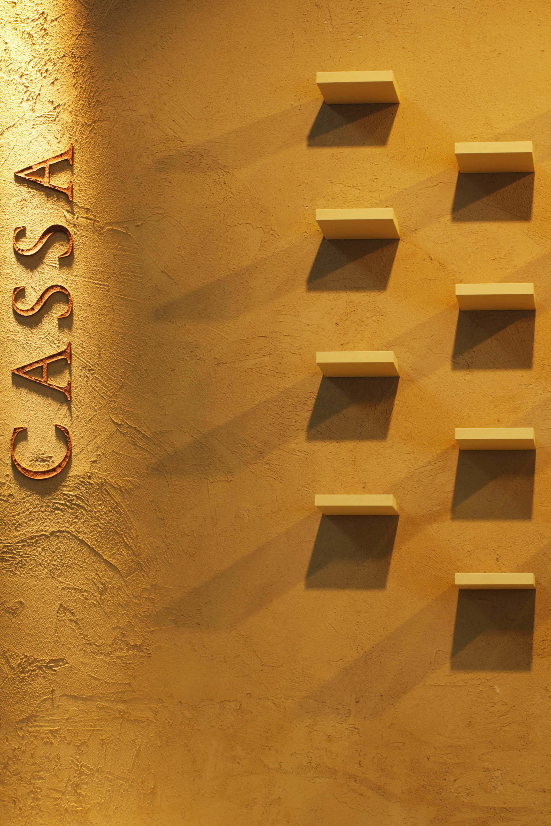 Stand Lavazza Salone del Gusto made with MultiTerra Structured Melograno Senape by Matteo Brioni, photo by Matteo Nobili