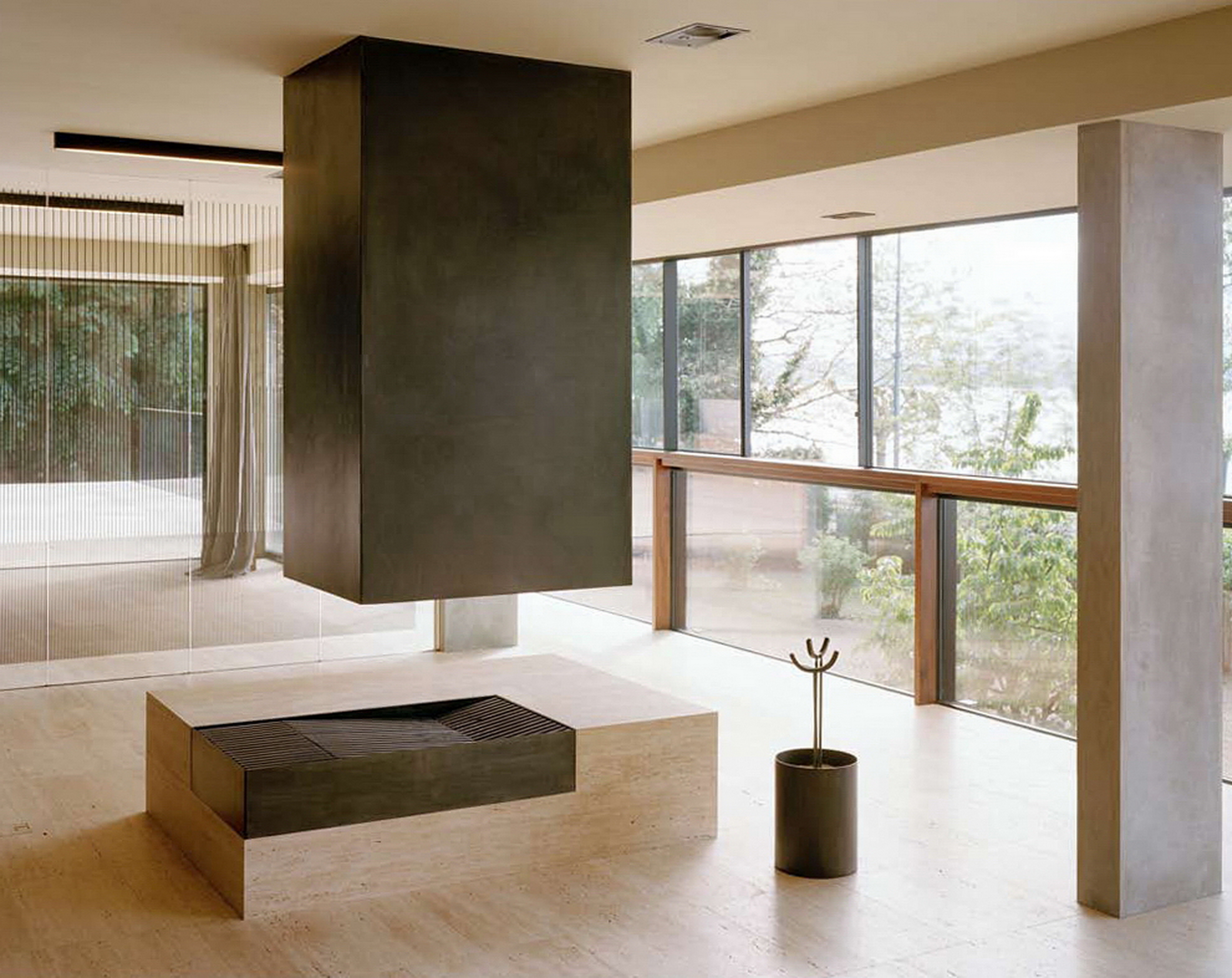 Villa QDC in Geneve by Meyer Architecte MultiTerra Smooth Pepe Nero and TerraVista Smooth Sale Griogio, photo by Joël Tettamanti