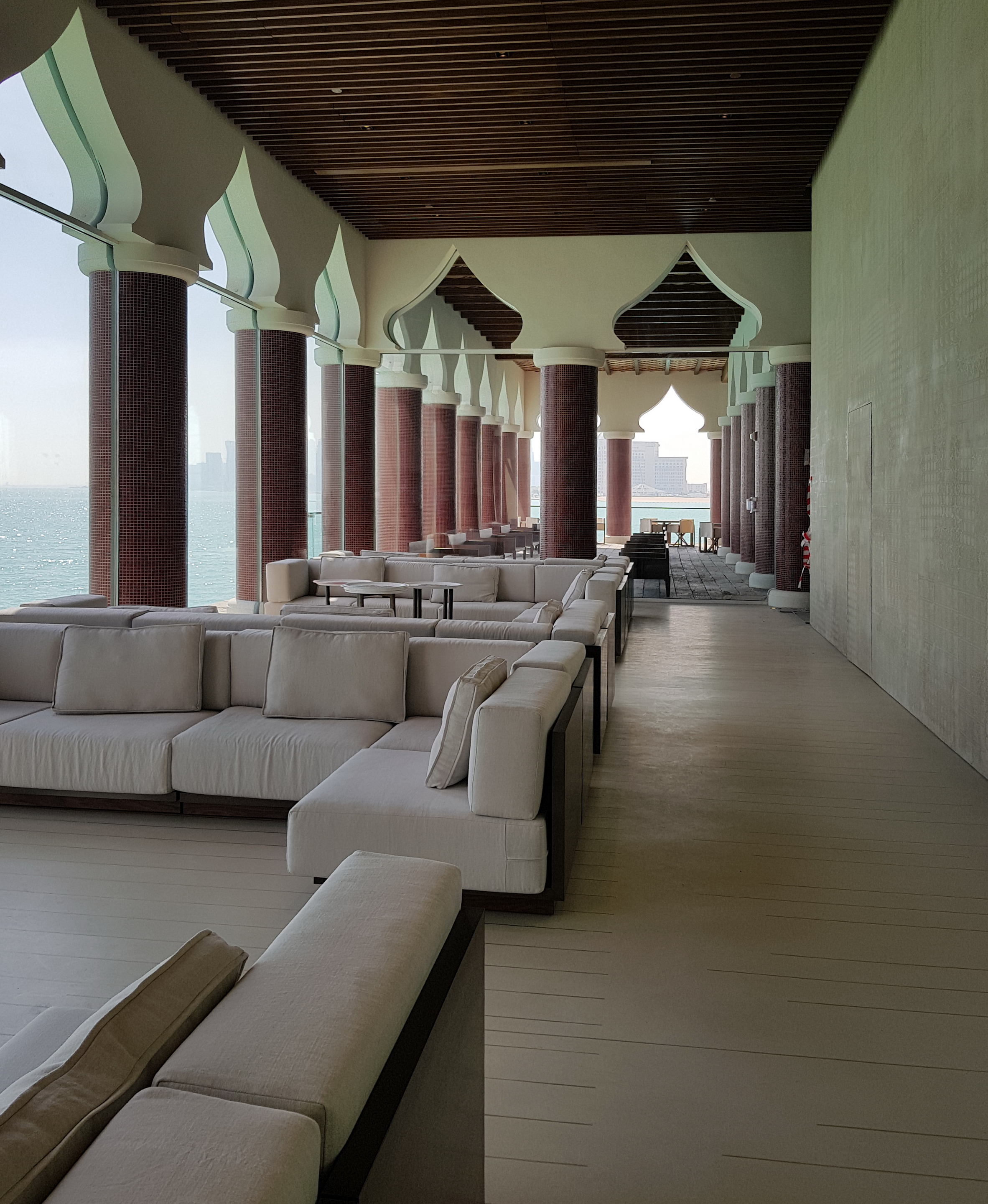 Marsa Katara restaurant in Doha, Qatar, by AlMana Group made with Terra Evoca 2 Layers Custom and TerraSIlk Smooth Custom