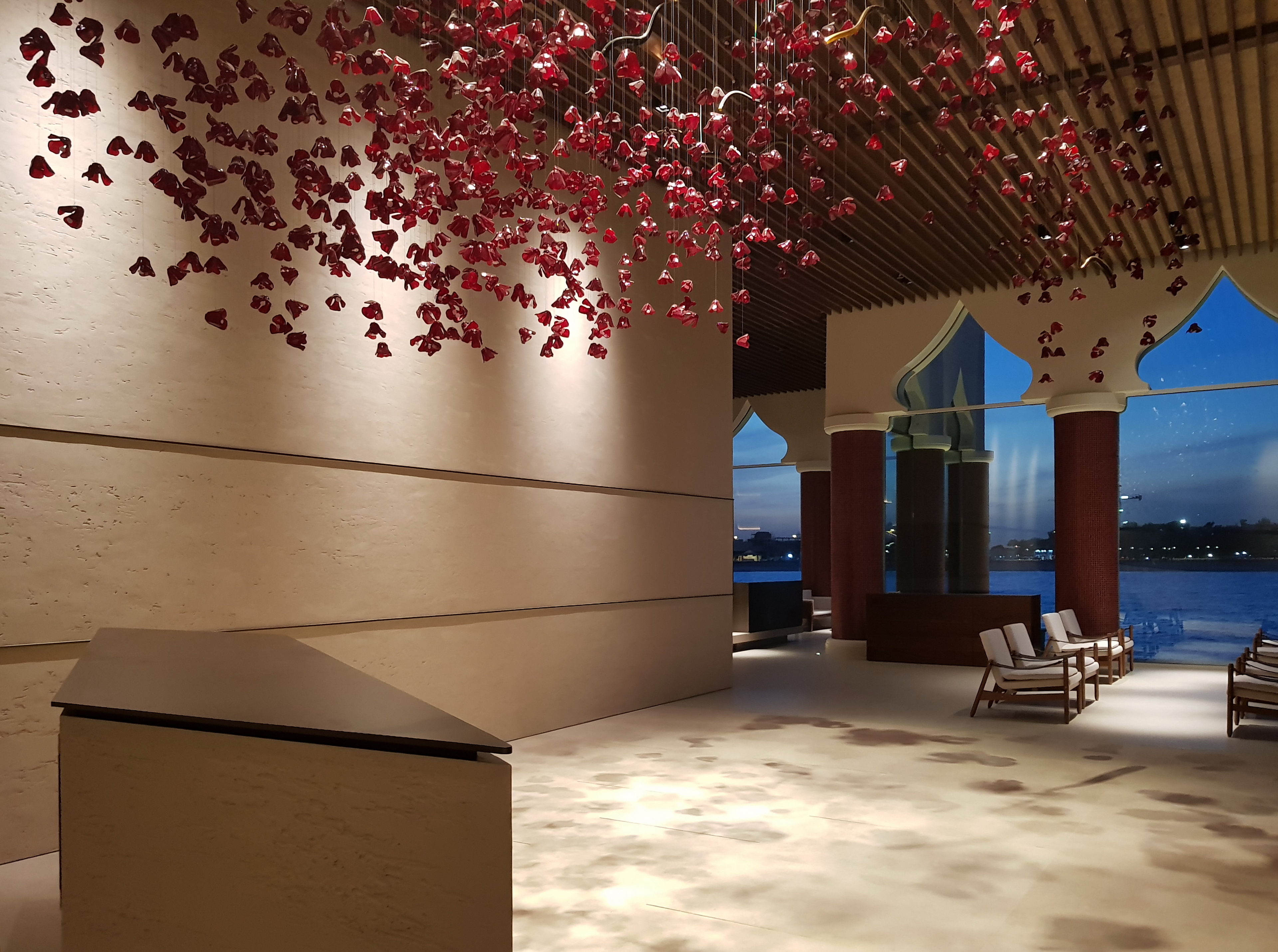 Marsa Katara restaurant in Doha, Qatar, by AlMana Group made with TerraEvoca 2 Layers Travertino Custom