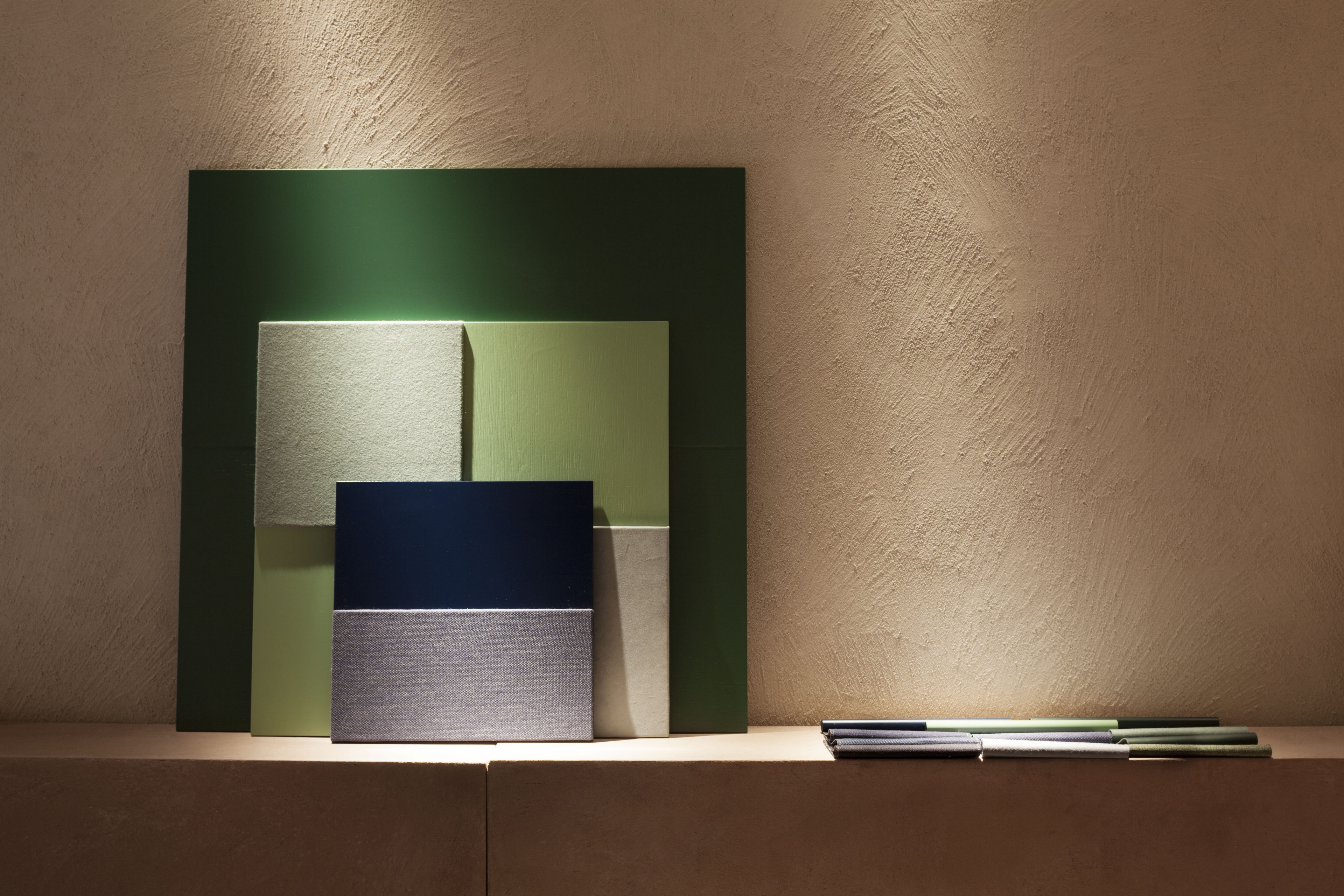 Stand Baleri in the Salone del Mobile Milano, made with MultiTerra Smooth Cannella, photo by Alberto Strada