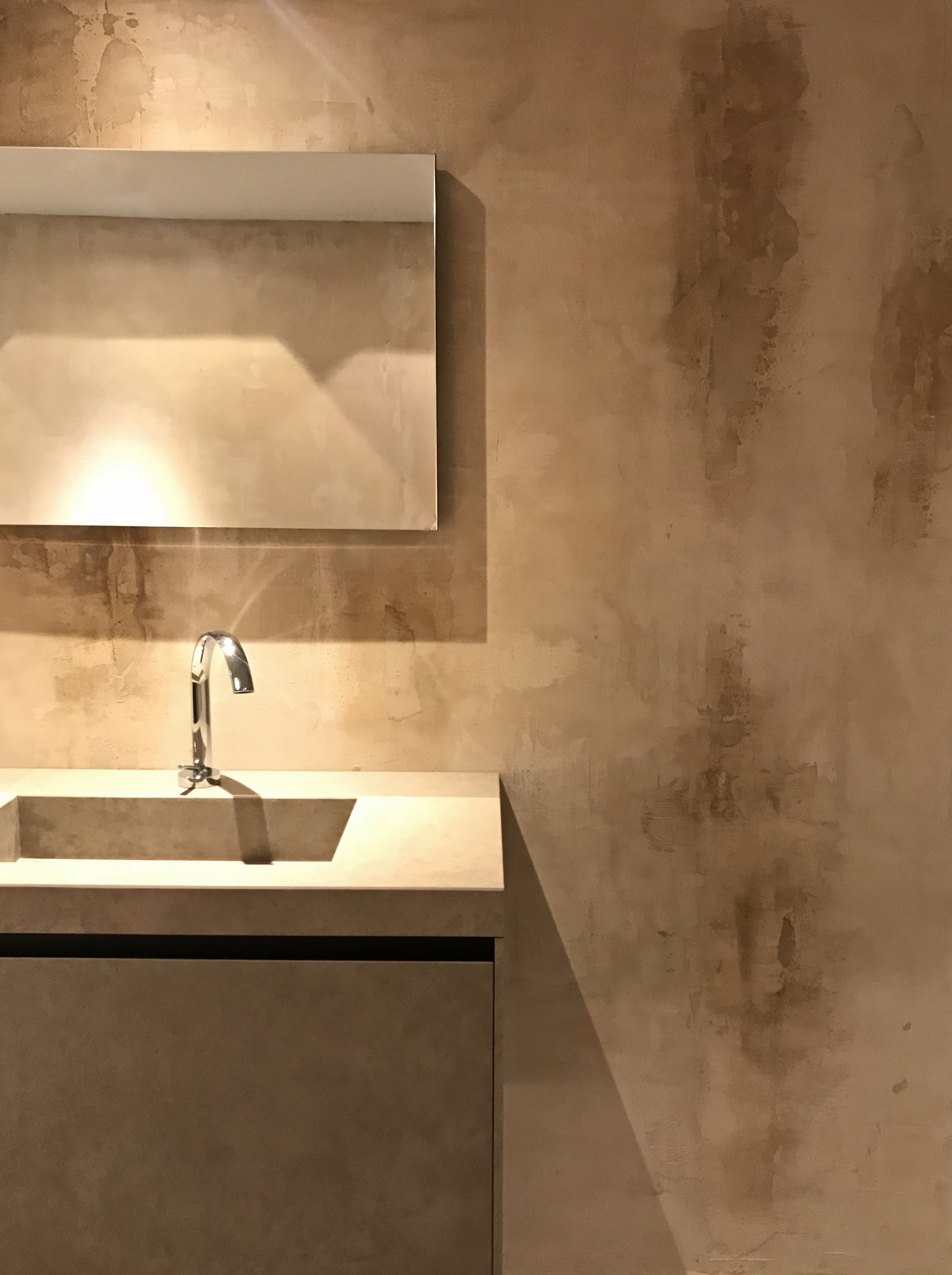 Showroom Elmar in Milan, TerraVista Wabi Cipria by Matteo Brioni