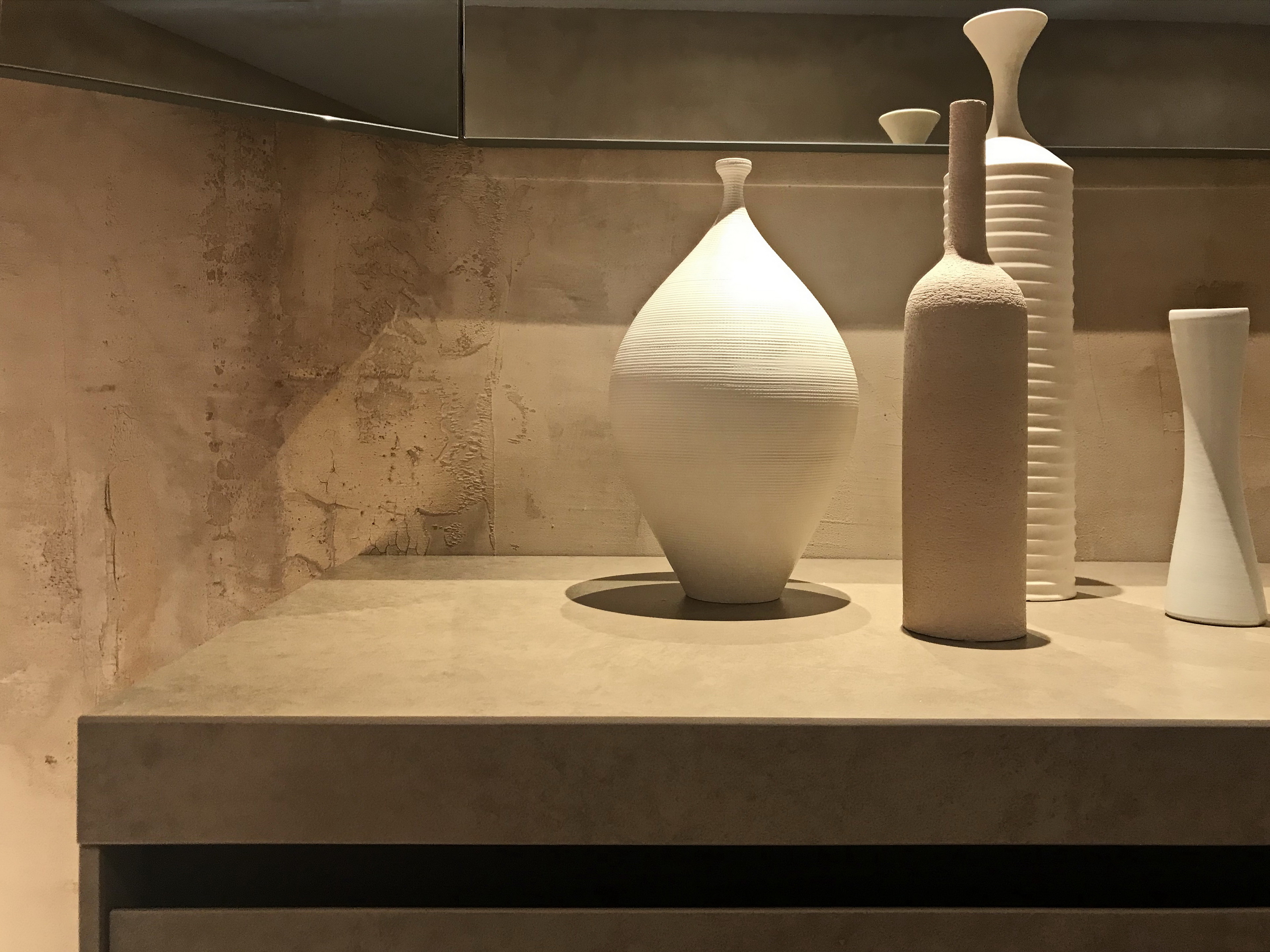 Showroom Elmar in Milan, TerraVista Wabi Cipria by Matteo Brioni