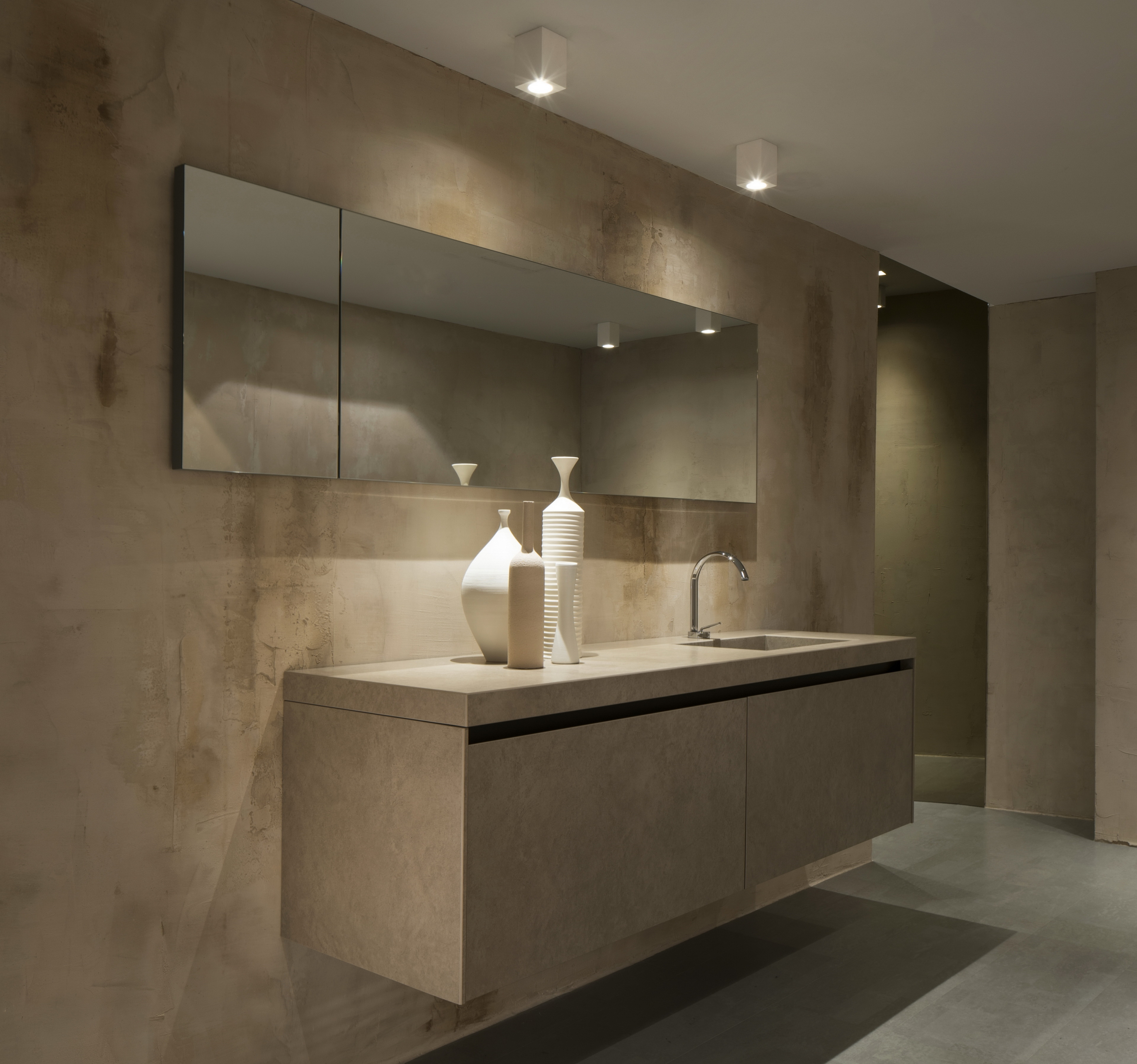 Showroom Elmar in Milan, TerraVista Wabi Cipria by Matteo Brioni