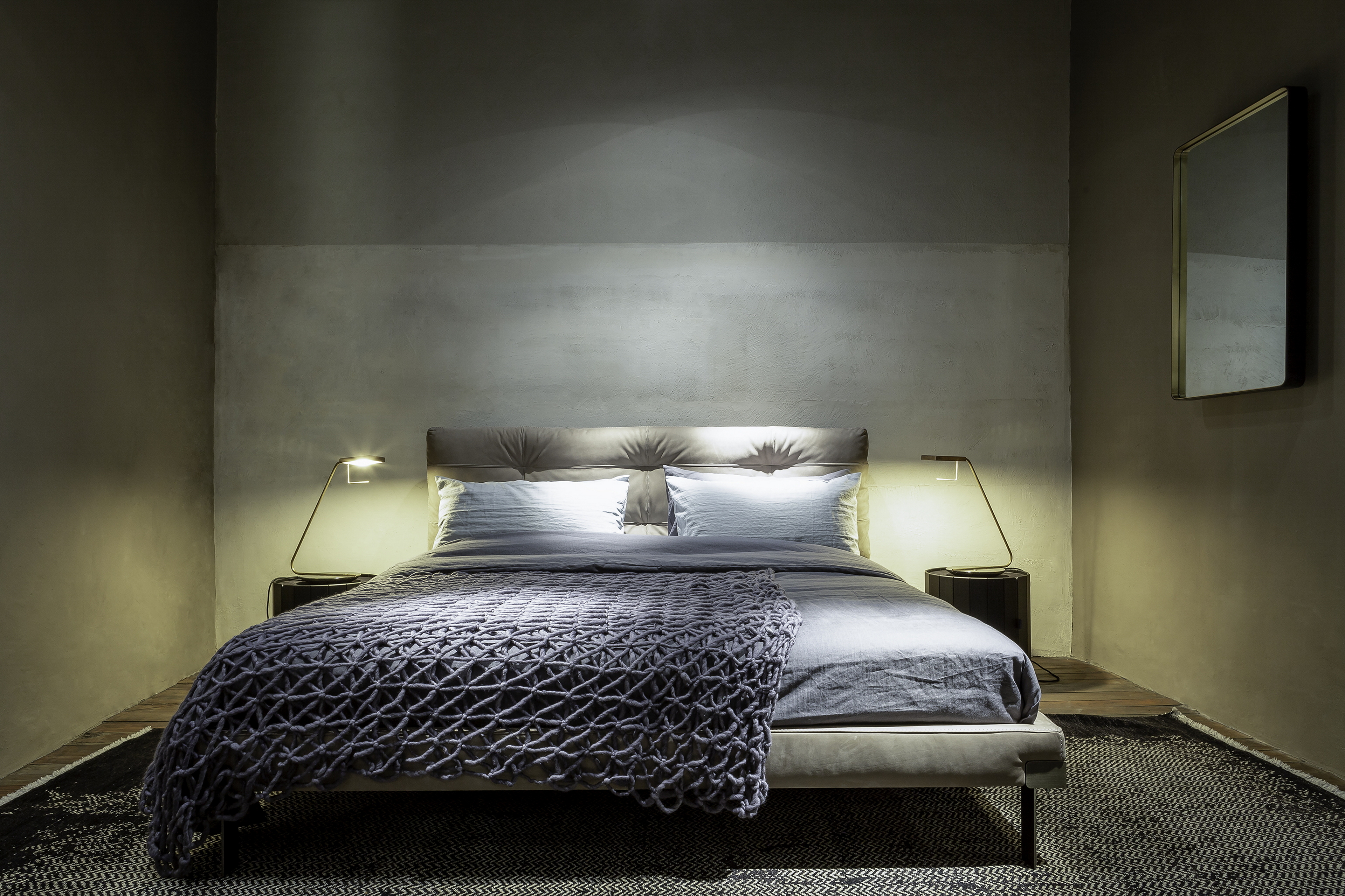 Baxter showroom in Rome by Baxter made with TerraVista Wabi Panna, photo by Silvana Spera