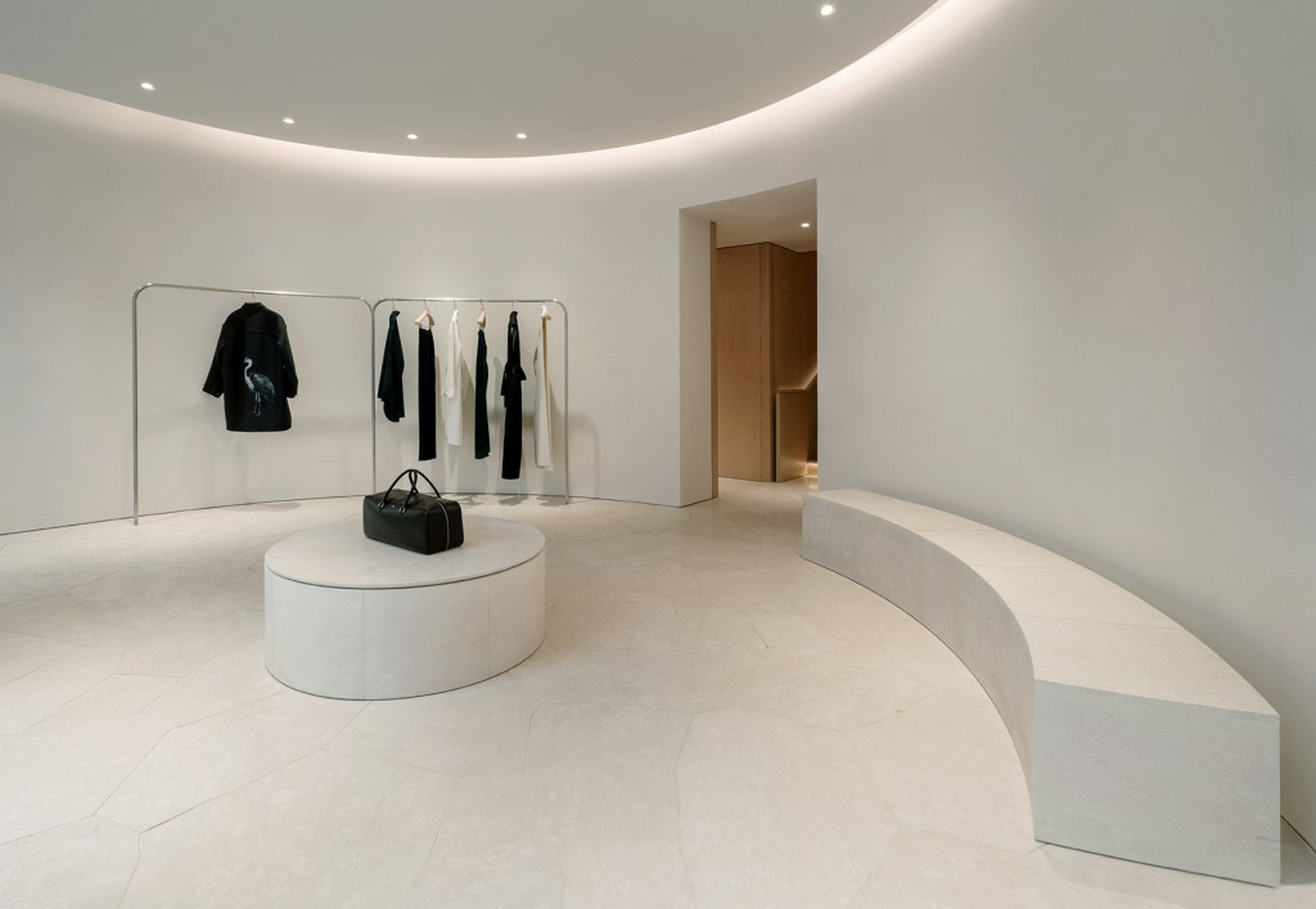Shop Jil Sander in Paris by John Pawson made with TerraCalix Smooth Custom by Matteo Brioni, photo by Andrea Martiradonna