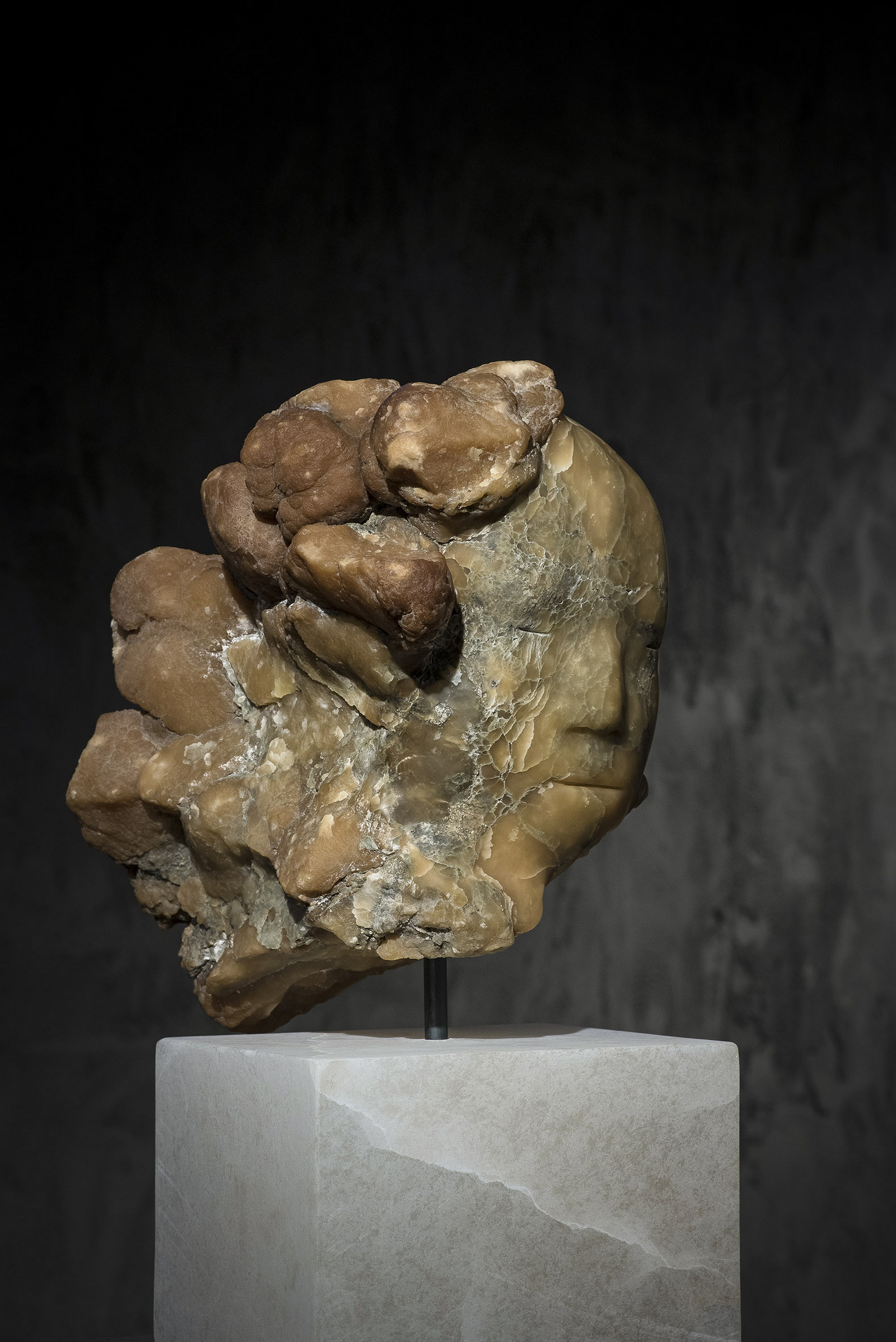 Enlightened Stone exhibition in Volterra, Pisa, by Roberta Busato, made with MultiTerra Smooth Pepe Nero, photo by Simone Stanislai