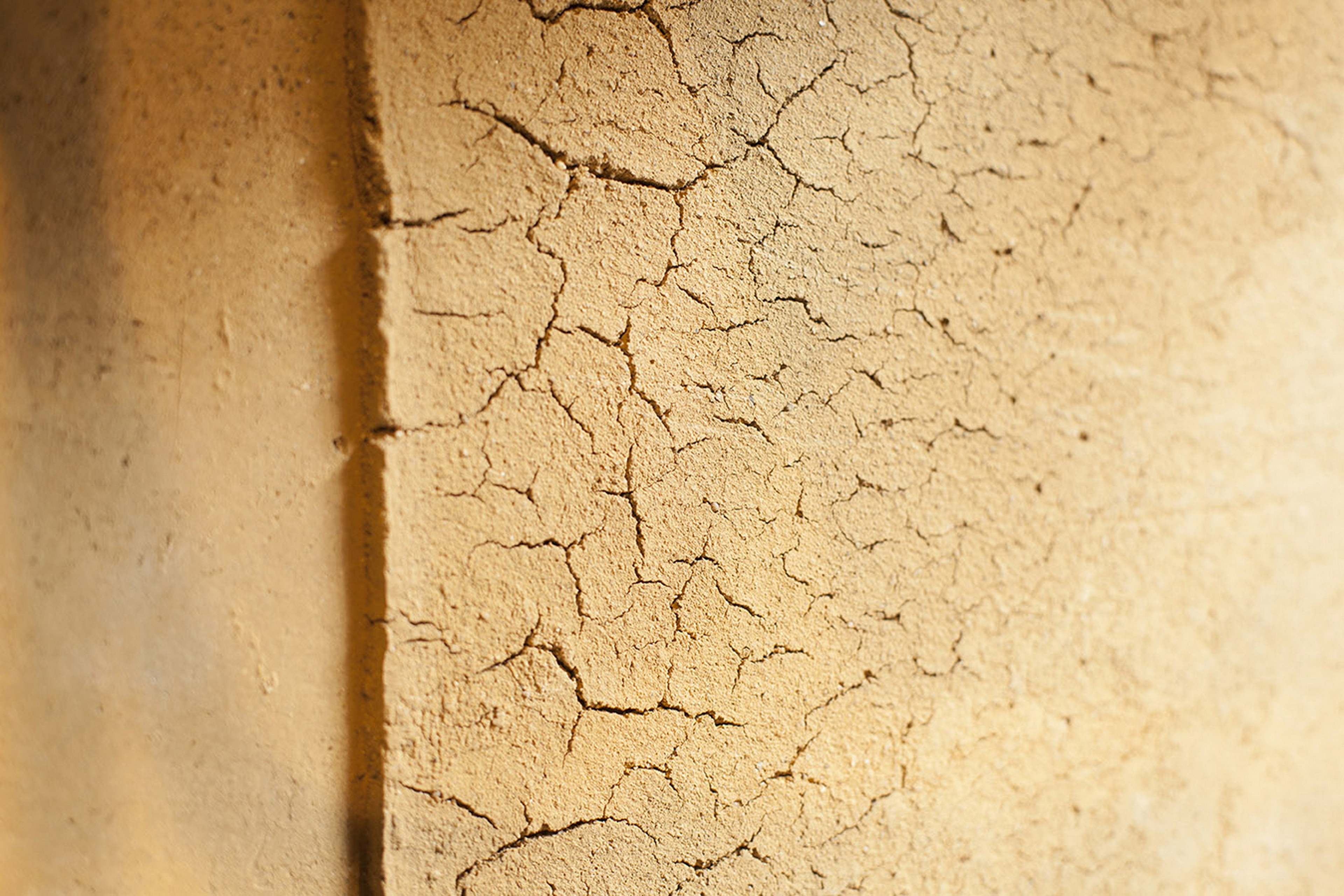 Fabio Gatto store in Treviso, by Isabella Breda, made with TerraVista Wabi Senape with a craquelè effect, photo by Bruno Pulici