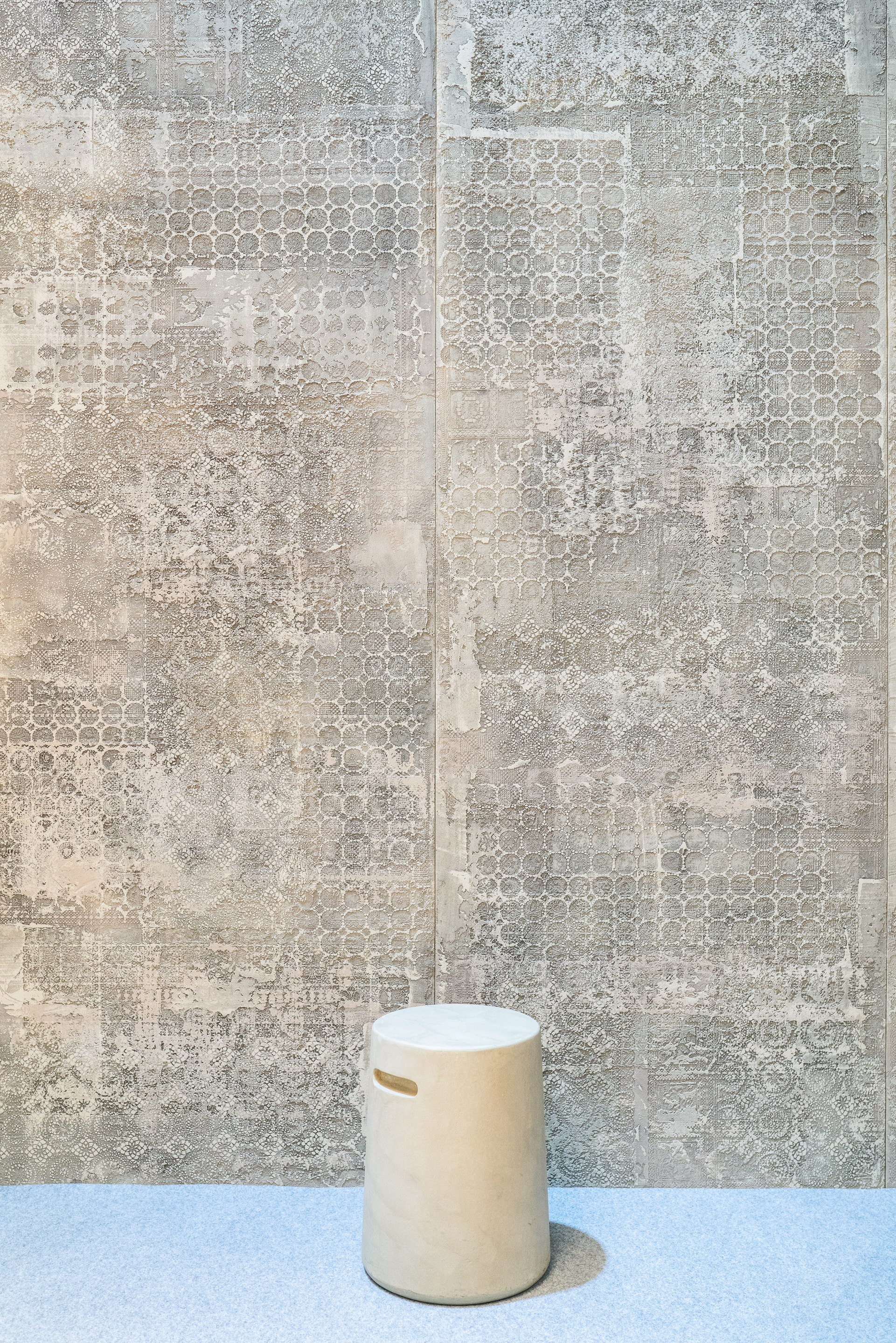 Matteo Brioni stand in Downtown Design Dubai 2018 made with TerraEvoca 4 Layers Custom Damasco, photo by Sofronia Oana Maria Minuti