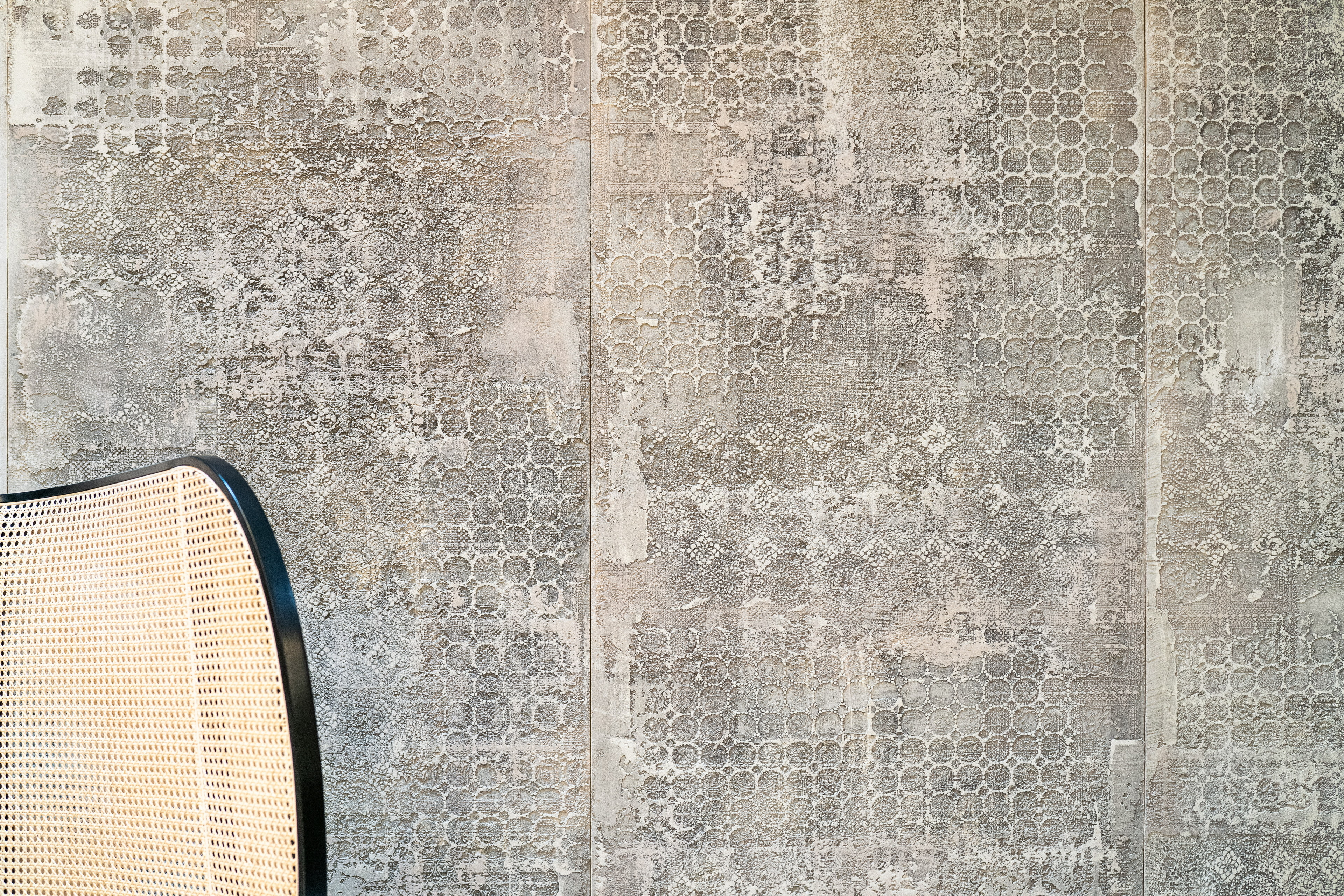 Matteo Brioni stand in Downtown Design Dubai 2018 made with TerraEvoca 4 Layers Custom Damasco, photo by Sofronia Oana Maria Minuti