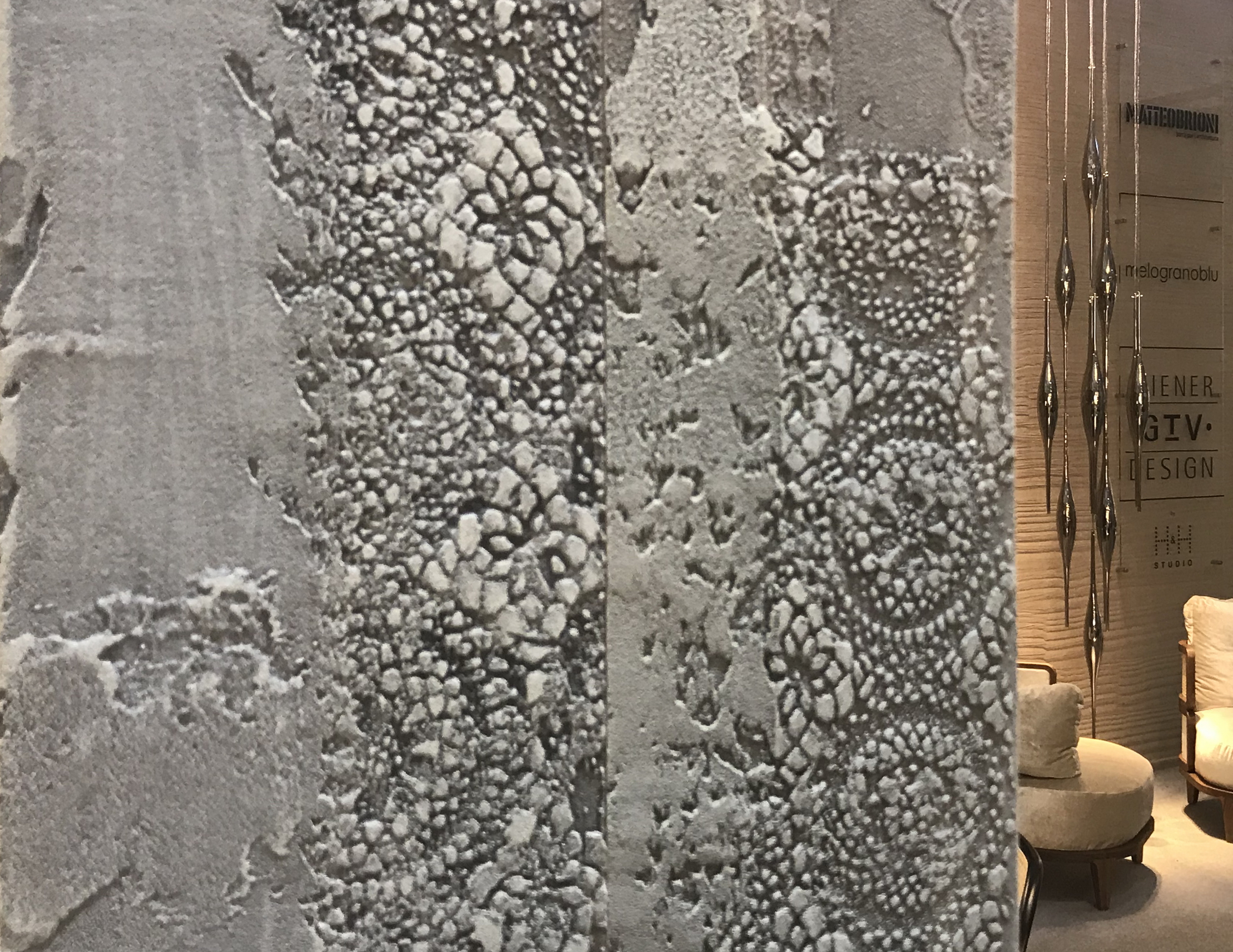 Matteo Brioni stand in Downtown Design Dubai 2018 made with TerraEvoca 4 Layers Custom Damasco