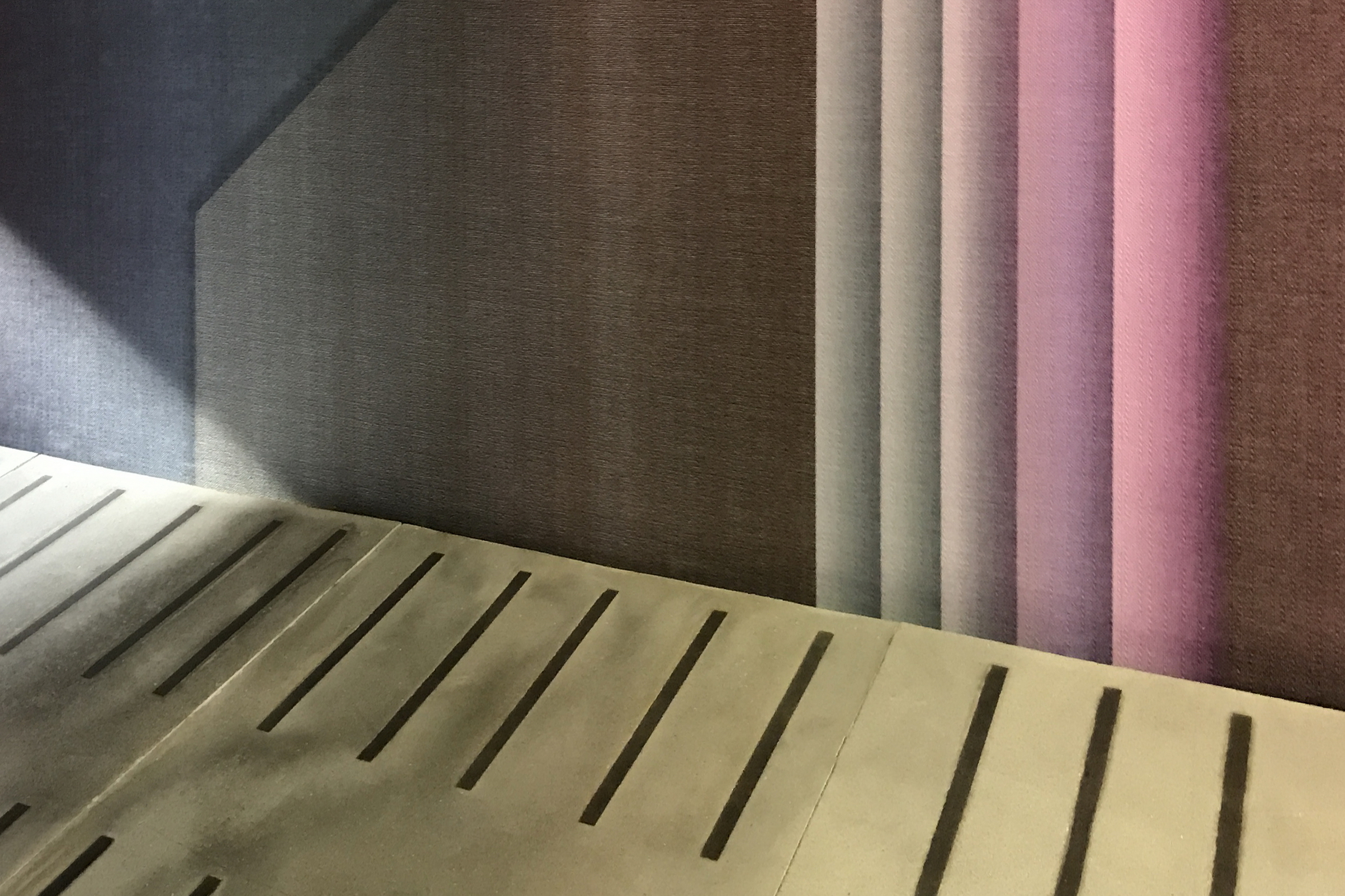 Stand Wall&#038;Deco in Milan made with Matteo Brioni mineral floor finishing TerraTon Floor Smooth Sale Grigio and Cannella with gray inserts Terraframe Fragment by Marialaura Rossiello Studio Irvine