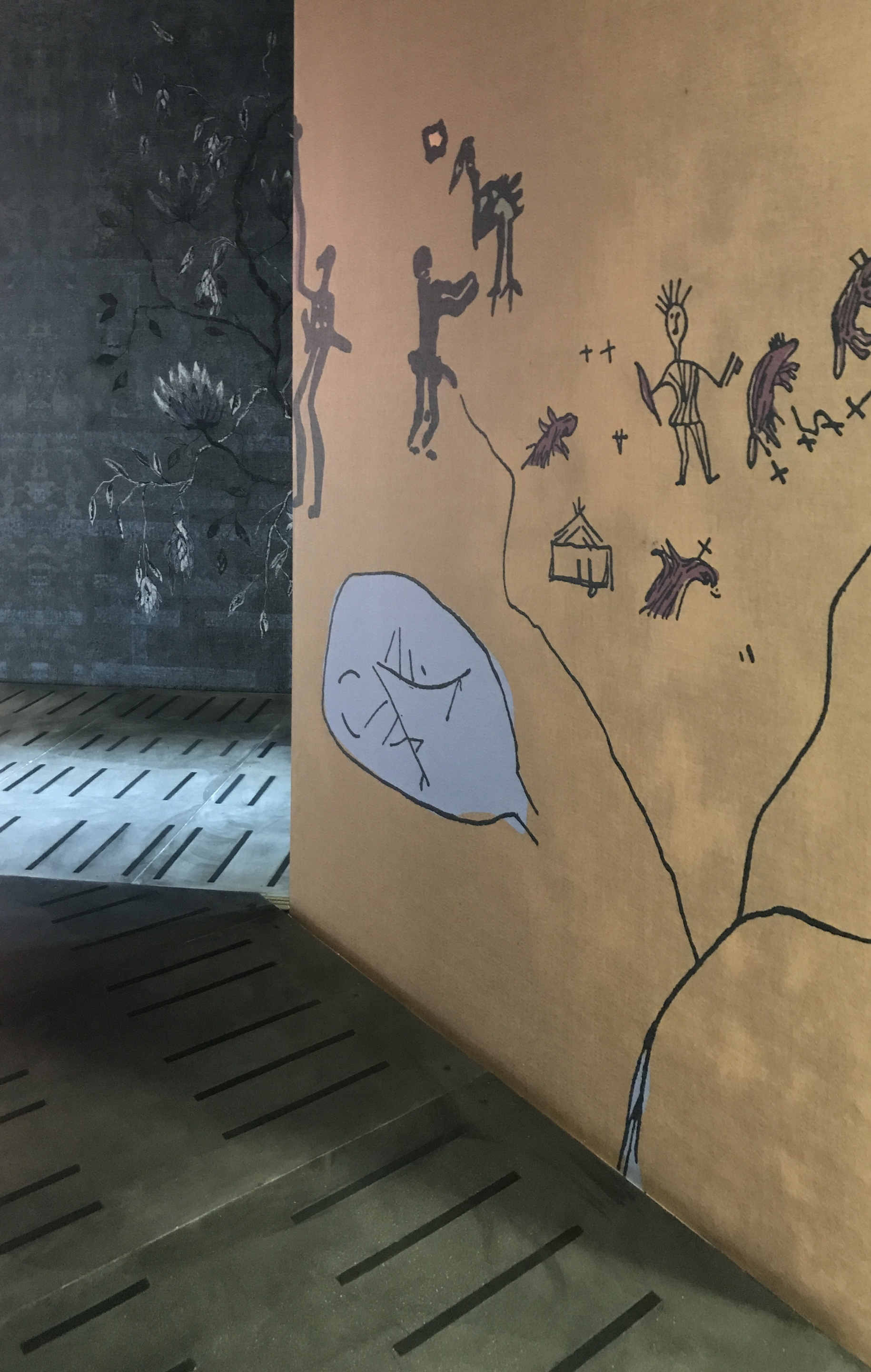 Stand Wall&#038;Deco in Milan made with Matteo Brioni mineral floor finishing TerraTon Floor Smooth Sale Grigio and Cannella with gray inserts Terraframe Fragment by Marialaura Rossiello Studio Irvine