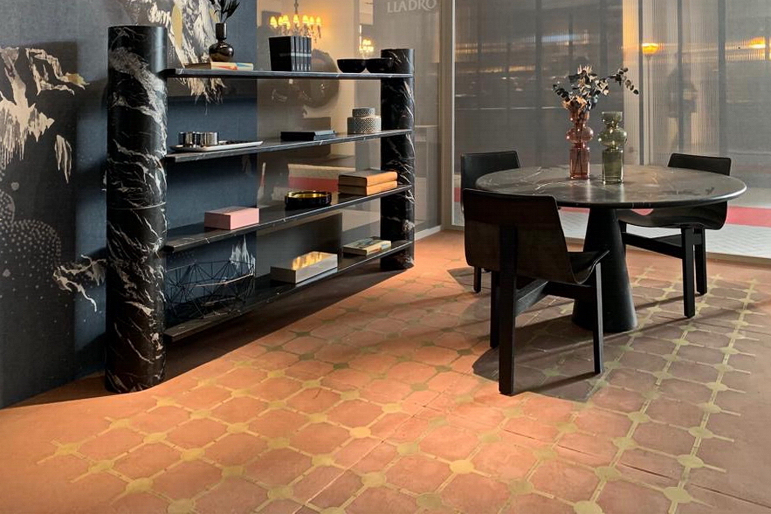 Stand Wall&#038;Deco in Maison Objet Paris 2019, made with Matteo Brioni's TerraTon Floor Smooth Cammeo with TerraFrame inserts  by Marialaura Rossiello Studio Irvine