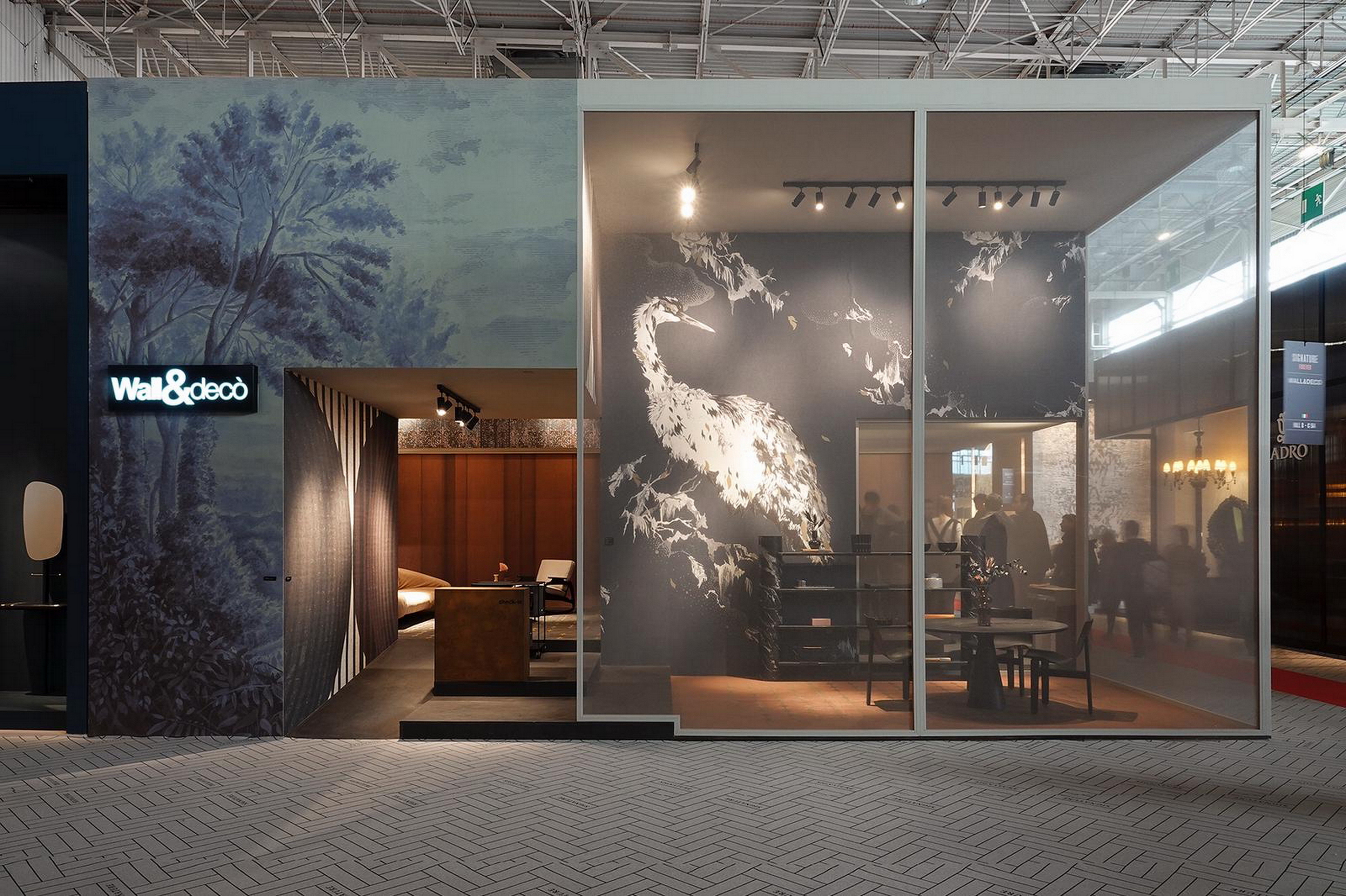 Stand Wall&#038;Deco in Maison Objet Paris 2019, made with Matteo Brioni's TerraTon Floor Smooth Cammeo with TerraFrame inserts  by Marialaura Rossiello Studio Irvine