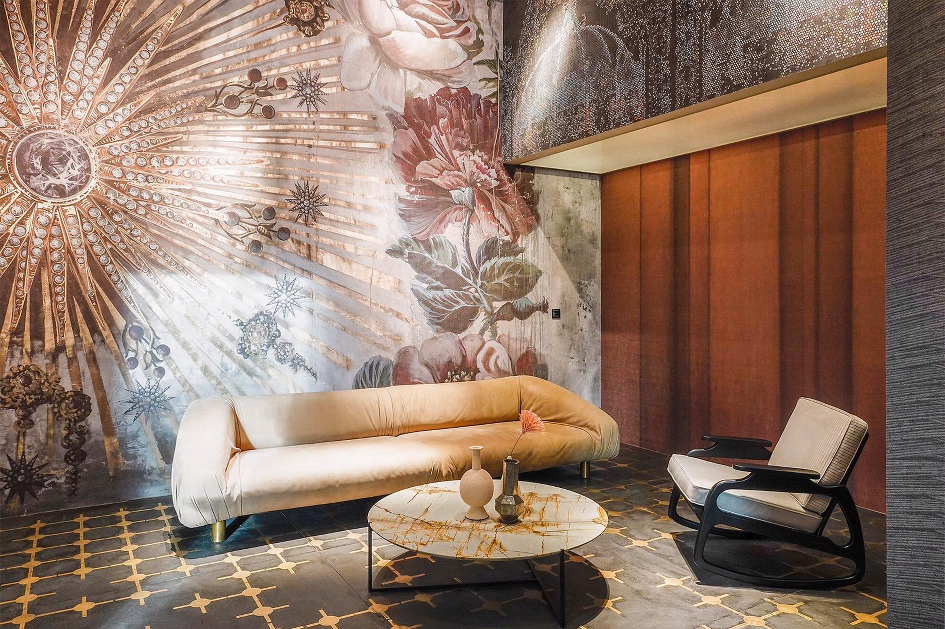 Stand Wall&#038;Deco in Maison Objet Paris 2019, made with Matteo Brioni's TerraTon Floor Smooth Pepe Nero with TerraFrame inserts  by Marialaura Rossiello Studio Irvine