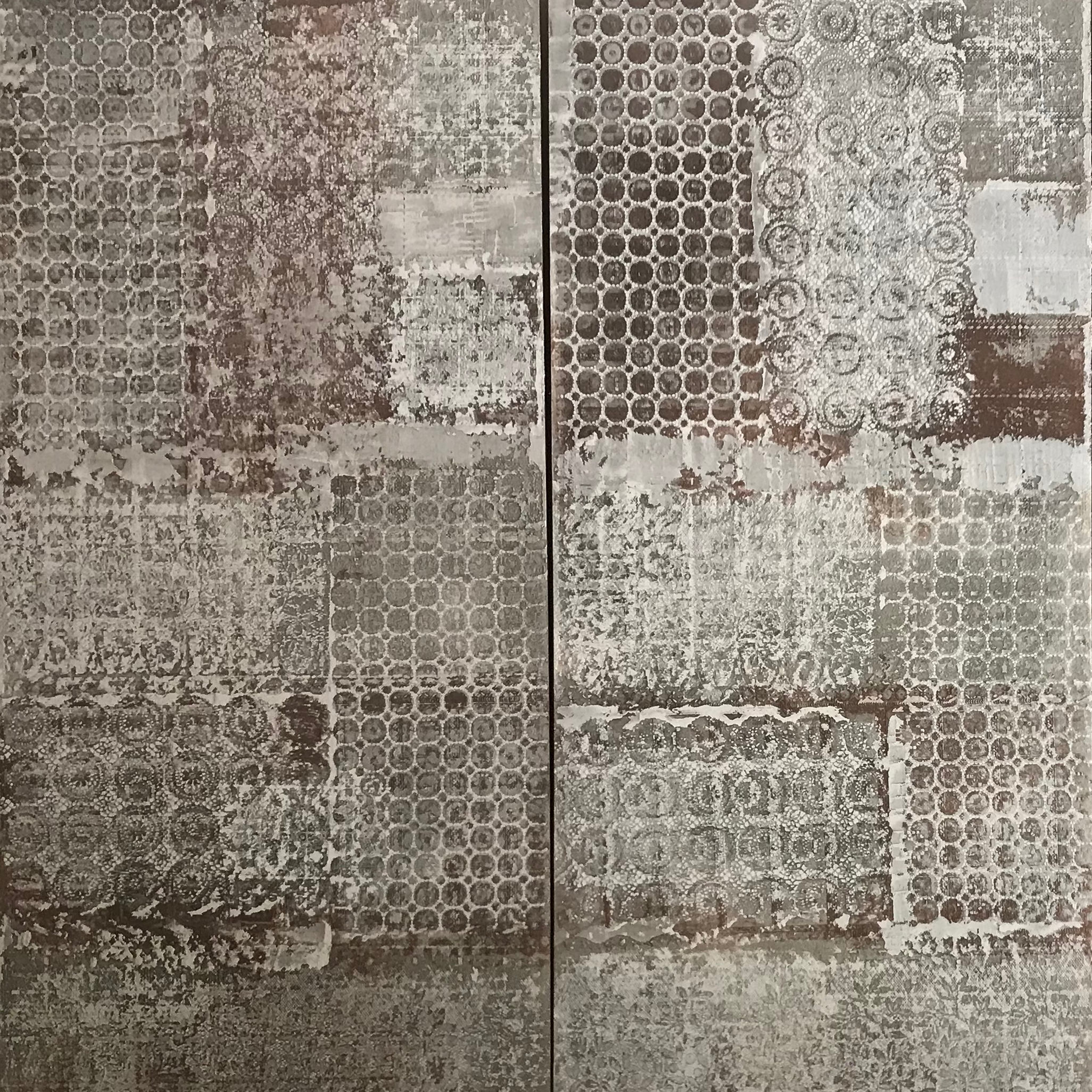 Matteo Brioni headquarter showroom in Ganzaga, Mantua, by Giovanni Bergamaschi, TerraEvoca 4 Layers Plus Cammeo and Panna on boiserie, photo by Matteo Brioni