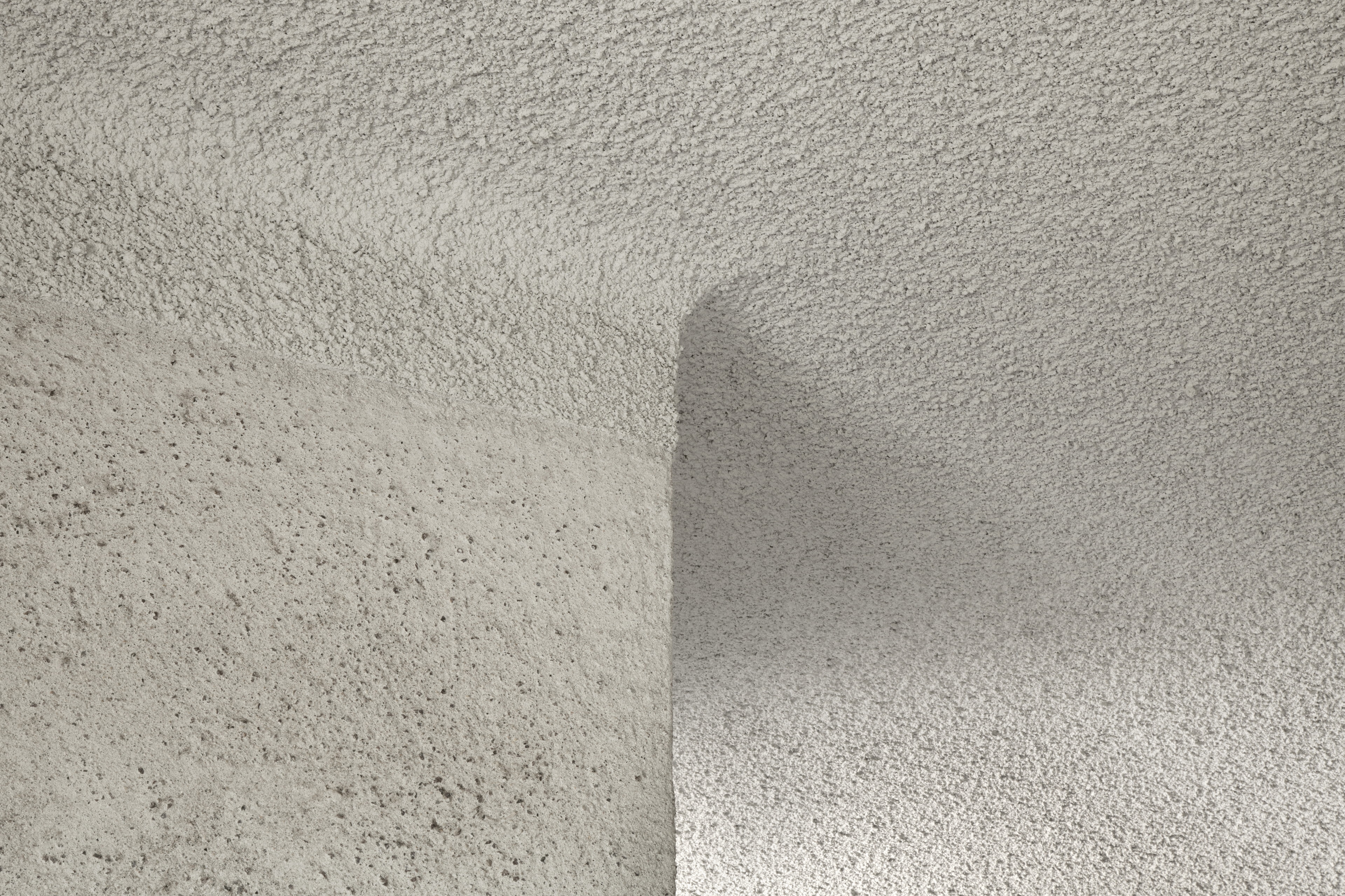 Matteo Brioni's coarse-grained clay plaster MultiTerra Structured Custom color for the walls of a private house in Bolzano by Pedevilla Architects, photo by Josef Gostner