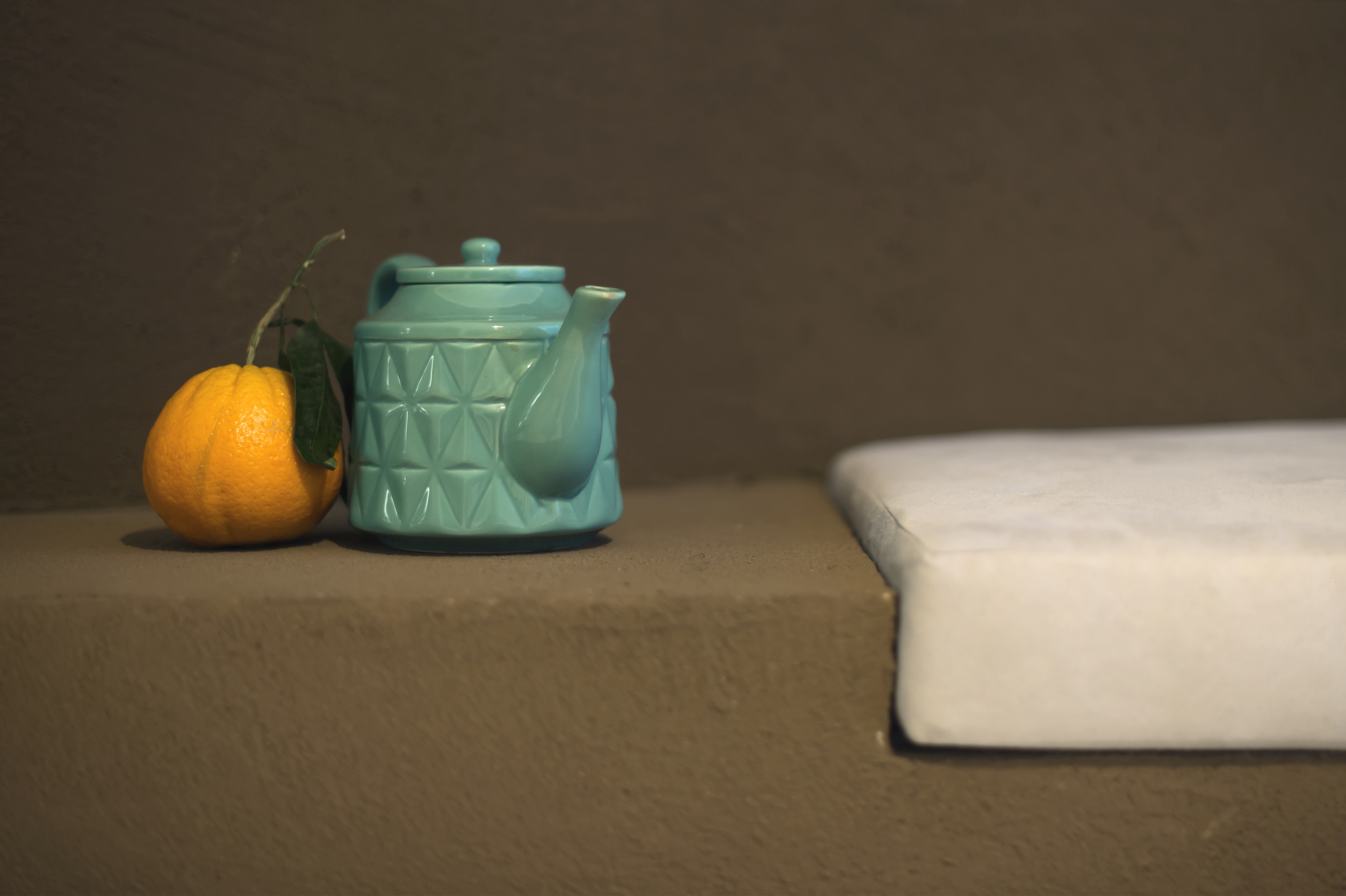 Matteo Brioni's fine-grained clay plaster TerraVista Smooth Cacao color for a private apartment in Turin by R3Architetti, photo by Carlo Mossetti