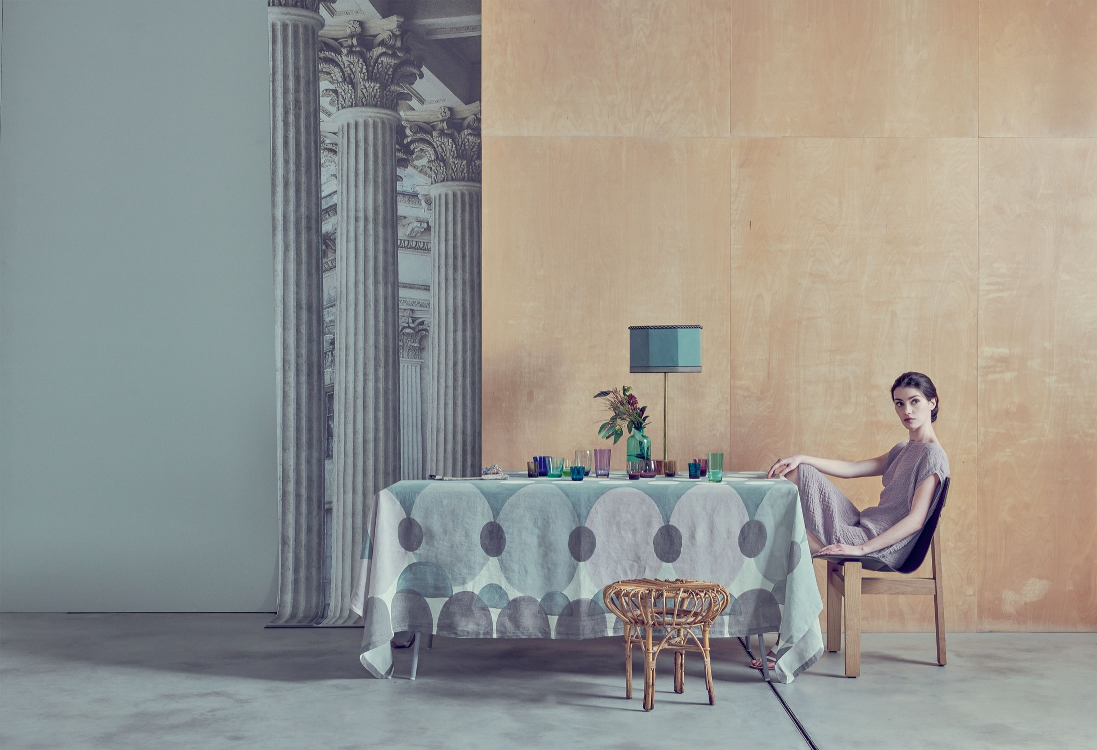 Matteo Brioni's fine-grained clay plaster TerraVista Smooth Sale Grigio (gray salt) color for Society Limonta ADV 2017