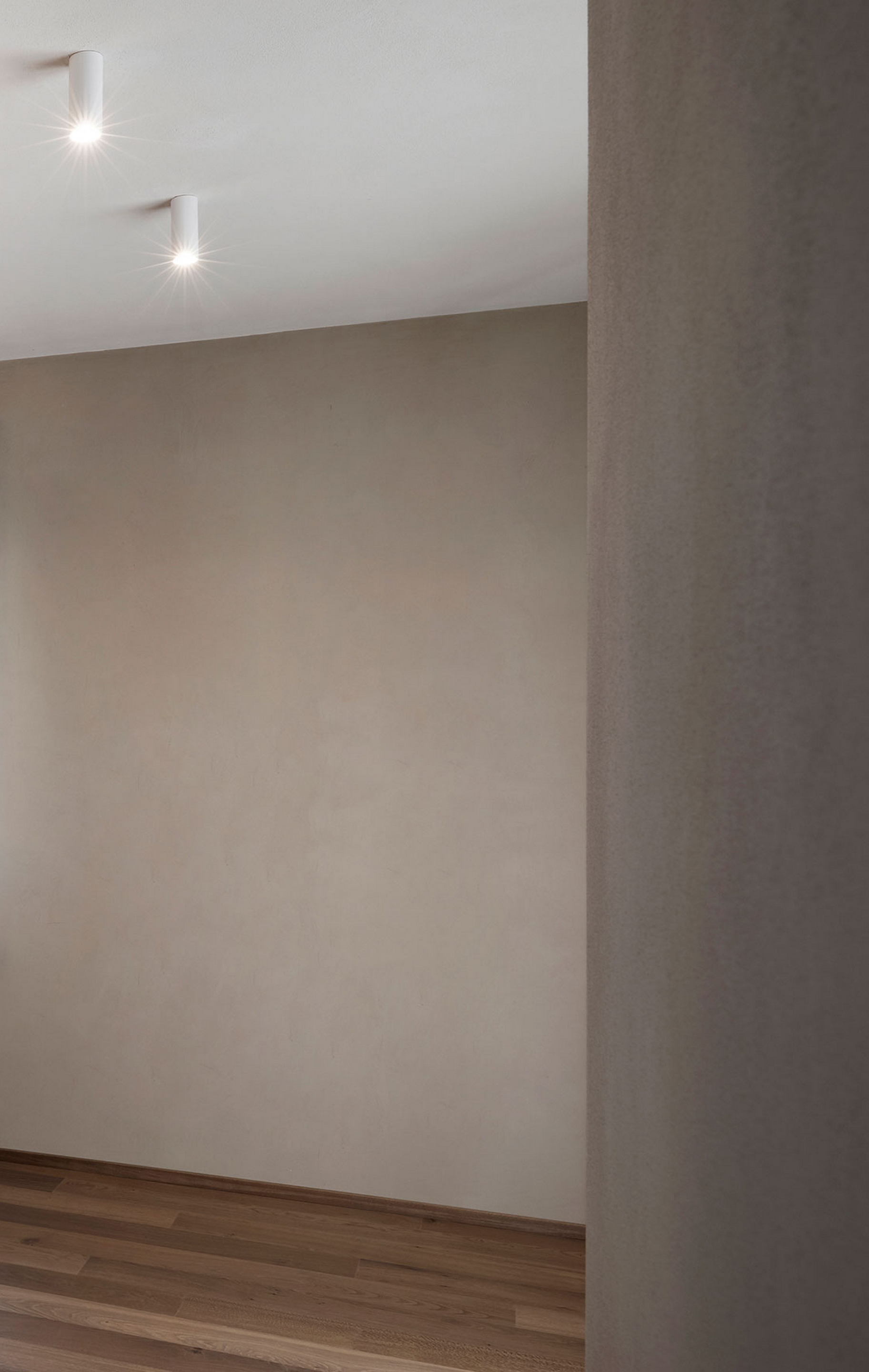 Matteo Brioni's clay paint TerraSilk Structured Zenzero (ginger) color applied on walls in a private apartment in Padova,  project and by Stefano Tonellotto