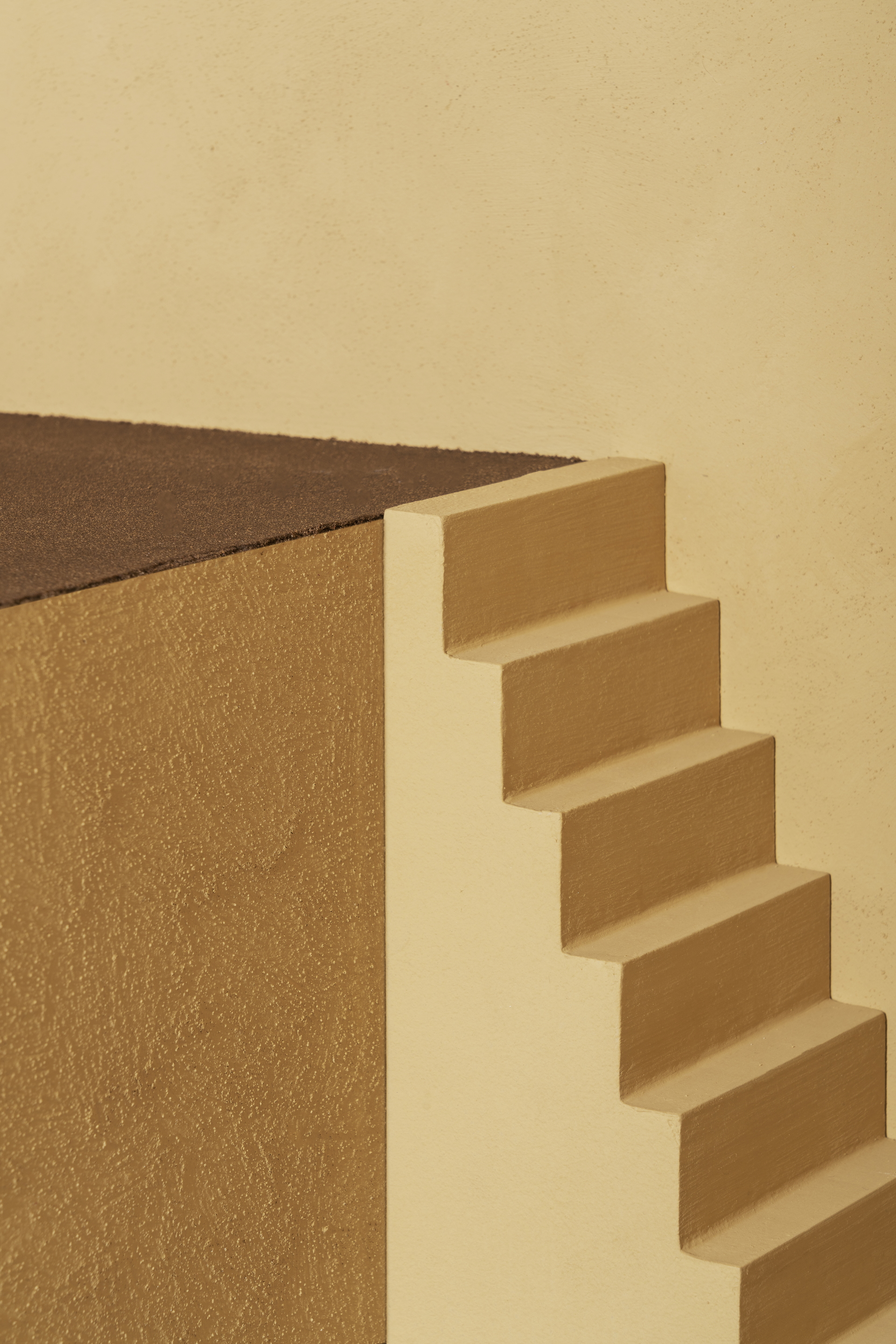 MATTEOBRIONI SkinClay powder paint applied to the surfaces of the Doll's house model designed by Studio Irvine. Photography by Delfino Sisto Legnani