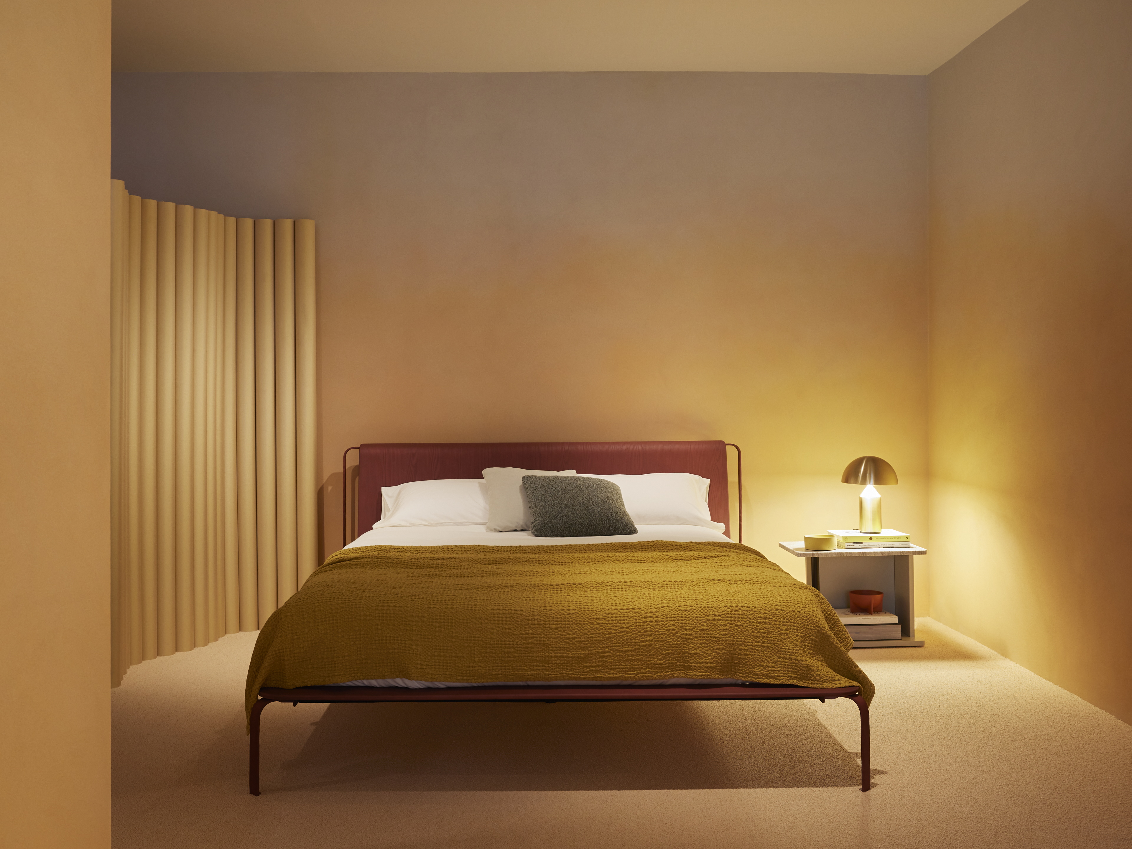 TerraSilk Smooth  clay paint and TerraVista Plus Smooth reinforced raw earth finishing plaster, both custom color, for the BolzanSpace showroom in Milan. Project by Zanellato/Bortotto, Photography by Omar Sartor