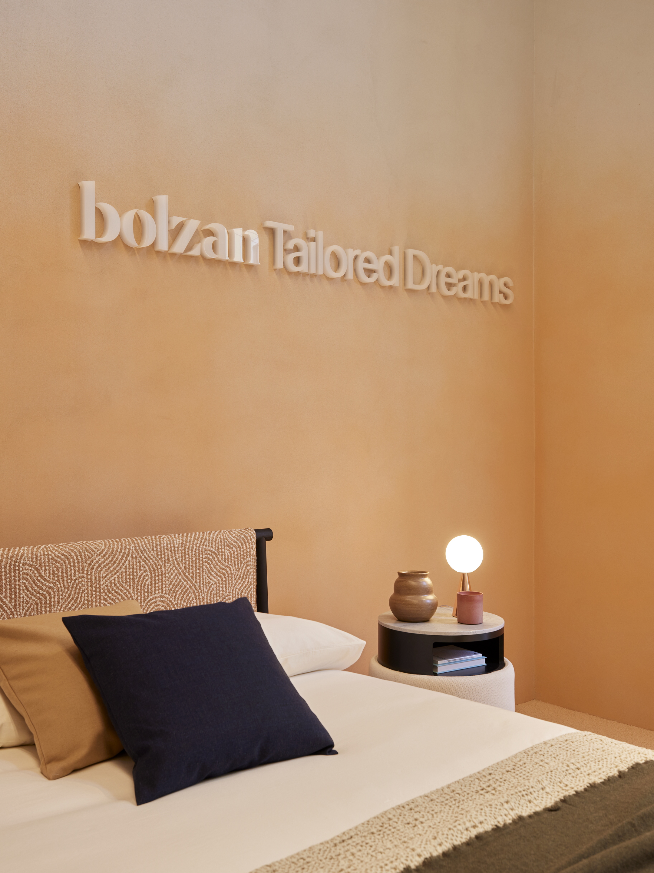 TerraSilk Smooth  clay paint and TerraVista Plus Smooth reinforced raw earth finishing plaster, both custom color, for the BolzanSpace showroom in Milan. Project by Zanellato/Bortotto, Photography by Omar Sartor