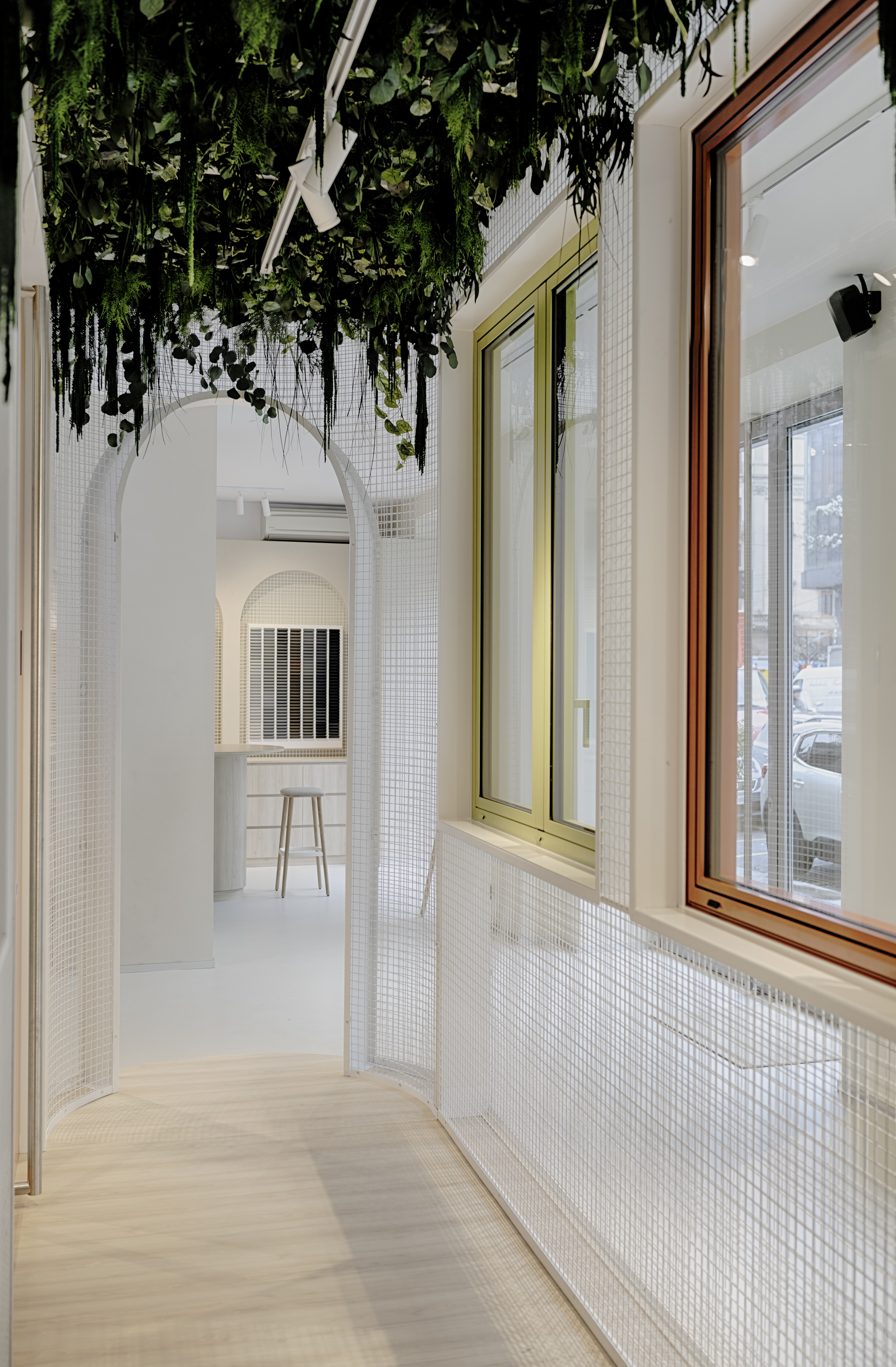 Intonaco naturale in argilla TerraVista Liscio Panna per lo Spazio Domal - Wicona Italia, Milano su progetto di LasciaLaScia Architecture, Foto su gentile concessione di Hydro Building Systems Italy SpA